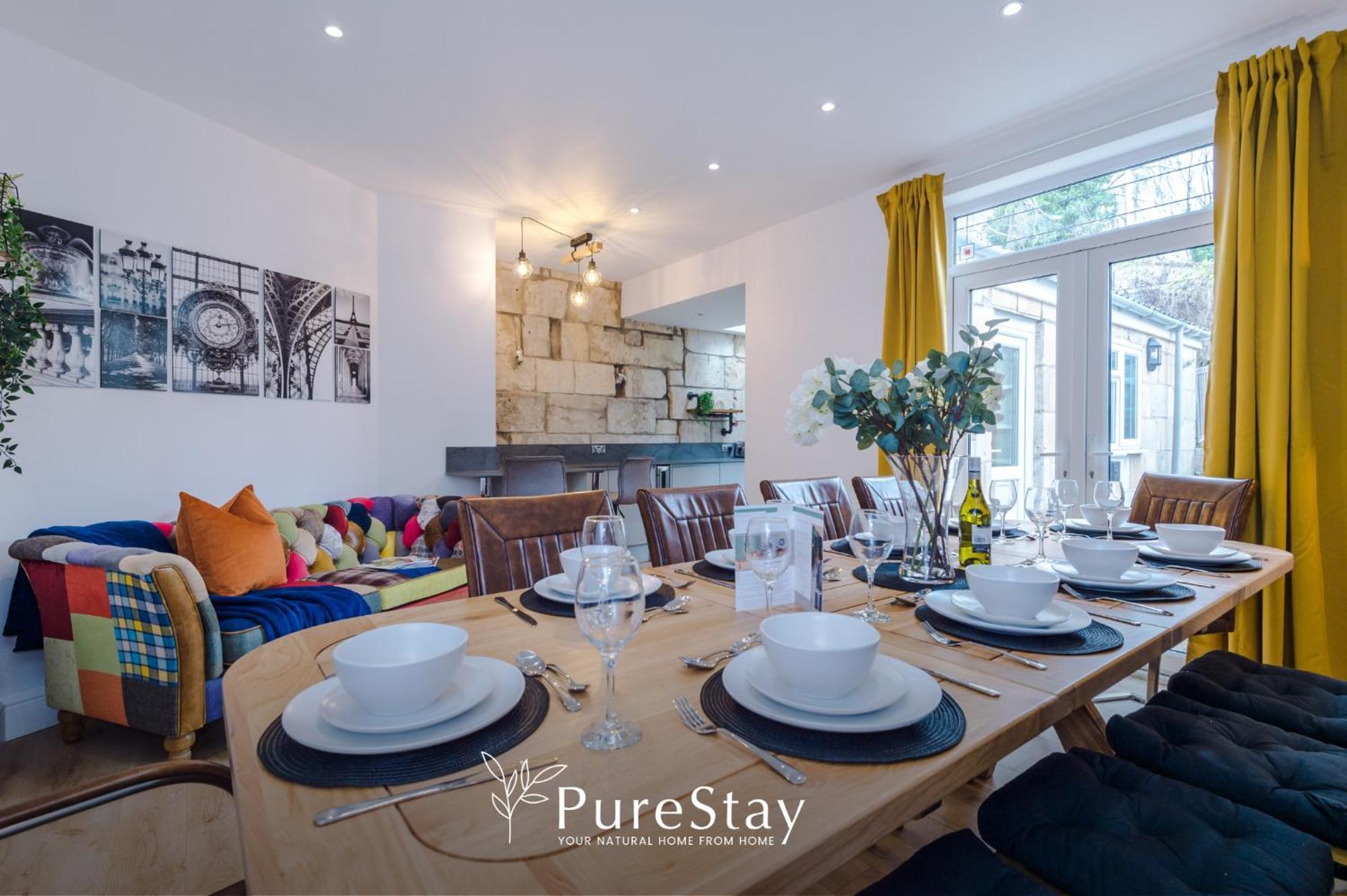 Incredible - Five Bedroom - 7 Actual Beds - 6 Bathroom House By Purestay - Central Bath With Parking Eksteriør bilde